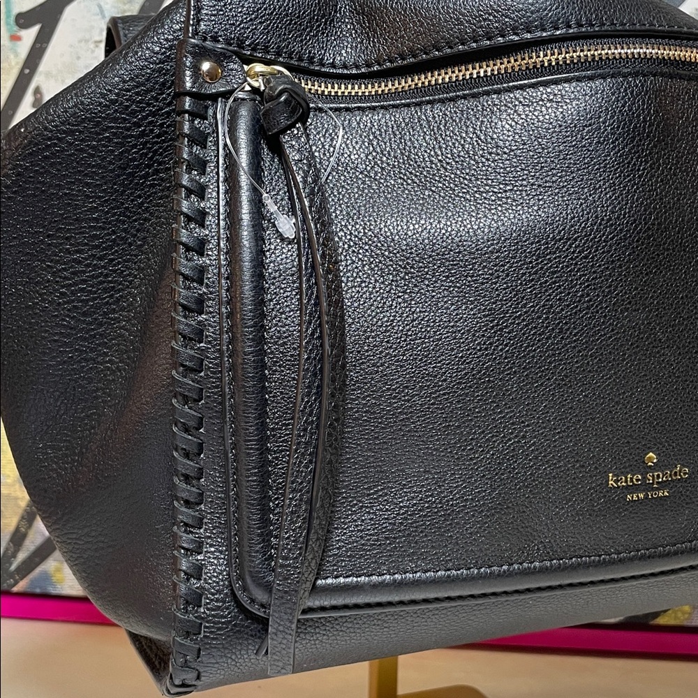 kate spade Ashby Place Abbott Black Leather Satchel with Gold Hardware - Picture 6 of 16